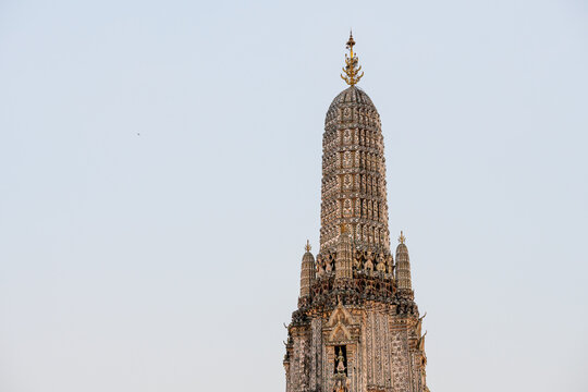 Wat Arun temple central prang tower bangkok thailand