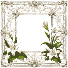 Fototapeta premium Easter Decorative Frame Art for Design and Print