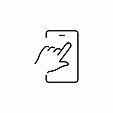 smartphone touch screen icon sign vector