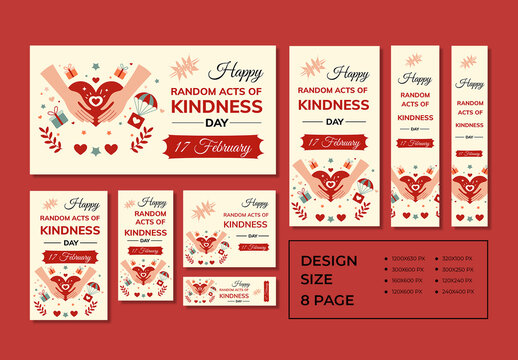 Happy Random Acts of Kindness Day Banner Set