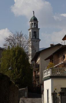 Bell Tower in Clusone, Italy