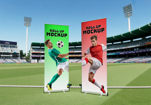 Sports Roll Up Banner Mockup