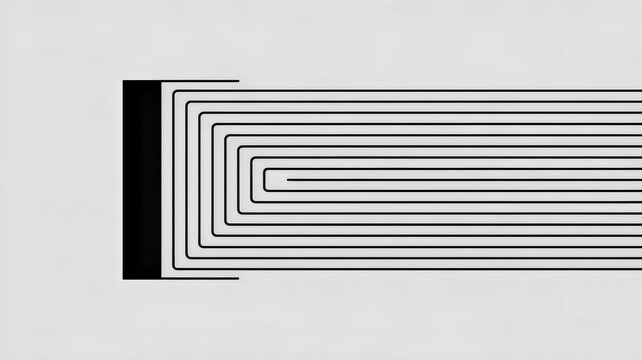 Vertical line branching into multiple paths &ndash; Perfect for diversification, data expansion, or resource allocation.
