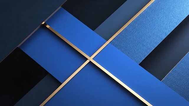 Abstract geometric background with overlapping planes and metallic accents