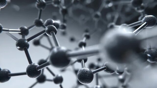Molecules creating a complex atomic structure, forming a lattice framework essential for scientific research, studying bonds, and understanding chemistry at a microscopic level