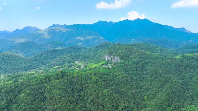 Shibi Mountain Southern Anhui Mountain View Beautiful View 4k Aerial