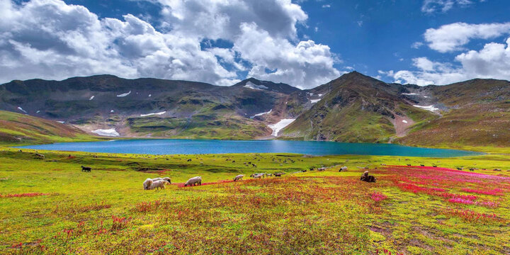 Dudipatsar Lake, also known as Dudipat Lake, is a lake encircled by snow-clad peaks in Lulusar-Dudipatsar National Park. The lake lies at the north end of the Kaghan Valley, in the Mansehra District.