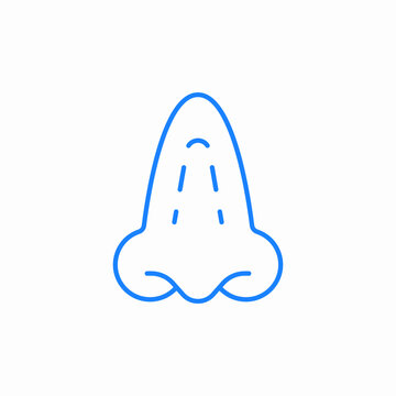 human nose icon sign vector