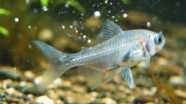 Glassy Fish Reveals Intricate Skeleton and Internal Organs
