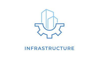 Fototapeta premium Infrastructure vector icon isolated on white background