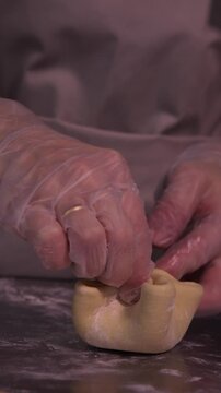 We prepare traditional dumplings with stuffing