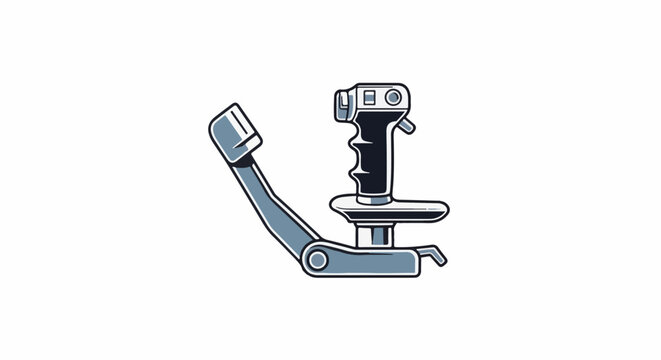Stylized illustration of a flight simulator joystick and throttle