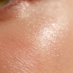 Fototapeta premium Close-up view of glowing skin texture.