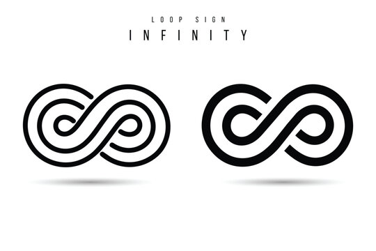 Infinity Loop Icons Pack &ndash; Flat, Line and Solid Styles