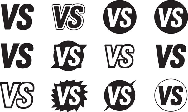 Versus Competition Signs Collection Set