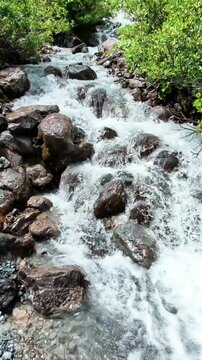 Holy Three Springs Waterfalls and Pilgrimage Site in Trafoi South Tyrol Italy 4K