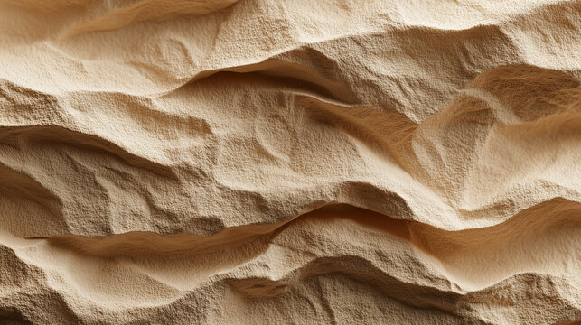 砂岩風サンドベージュ紙の層壁 / Sand Beige Layered Stone-Paper Wall