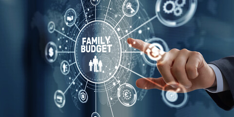Fototapeta premium Family Budget Financial Systems with Household Expense Management Savings Planning and Personal Finance Strategy