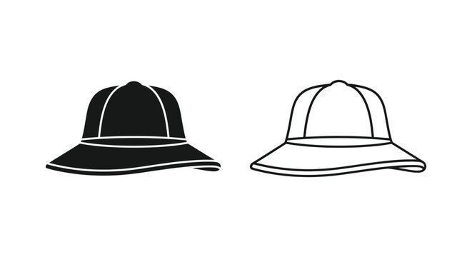 Black and white hats Vector