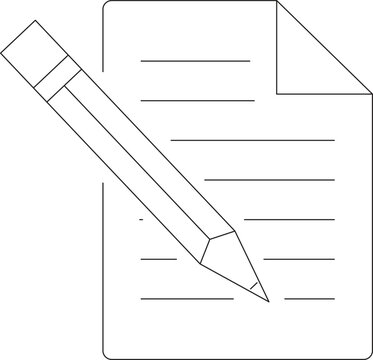 pencil and paper icon , Four paper documents icon graphic in black color with different states.  , transparent background, note Pade icon