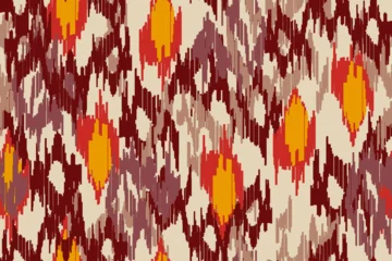 Keuken achterwand Per kleurpatroon patronen Motif ethnic handmade beautiful Ikat seamles.Ikat ethnic tribal, boho colors seamless wallpaper. Ethnic Ikat abstract background art.Illustration for greeting cards, printing and other design project.  © supachai