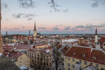 Obraz premium Tallinn, Estonia - 31.12.2025: Talinn City Center during winter