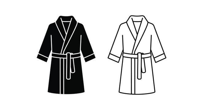 Black and white robe illustration Vector