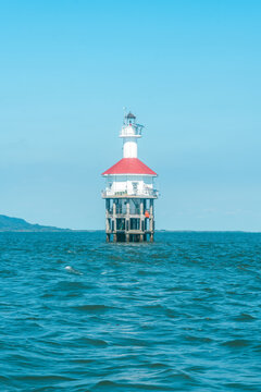 Vung Tau Vietnam Asian vacation travelling a Lighthouse in the middle of water