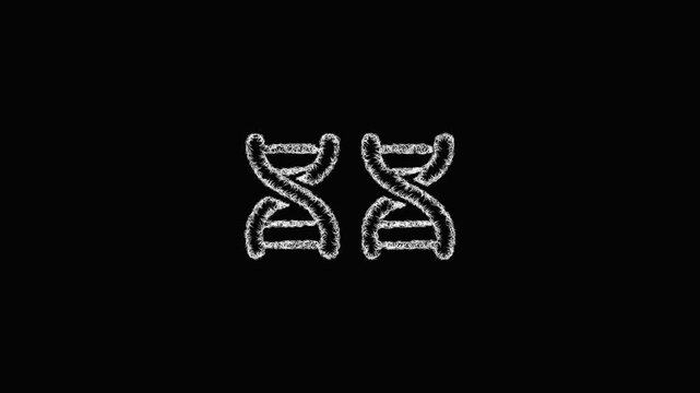 Sketch gene icon animation - smooth progressive reveal