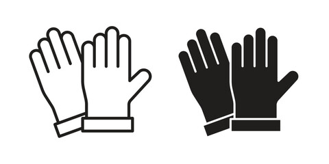 Obraz premium Gloves icon set, logo vector eps10