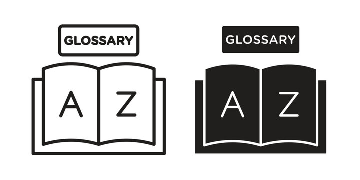 Glossary icon set, logo vector eps10