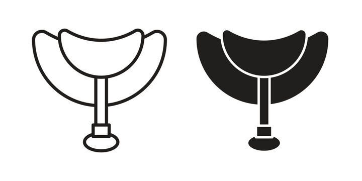 Horse saddle icon set, logo vector eps10