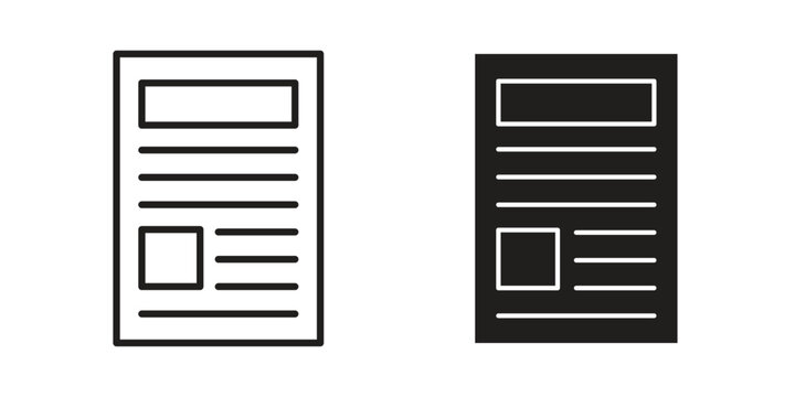 News feed icon set, logo vector eps10