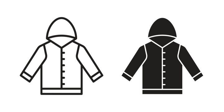 Nylon jacket icon set, logo vector eps10