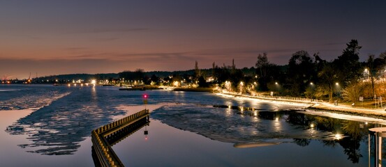 zachód słońca na Wyspie Sobieszewskiej