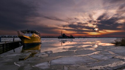 zachód słońca na Wyspie Sobieszewskiej © Krzysztof