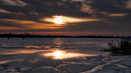 zachód słońca na Wyspie Sobieszewskiej © Krzysztof