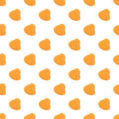 Chicken nuggets creating a repeating pattern for food and snack concepts