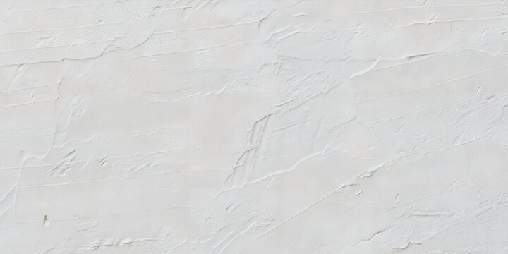 Grainy White Plaster Wall Texture with Cracks and Brush Strokes &ndash; Minimalist Abstract Concrete Background
