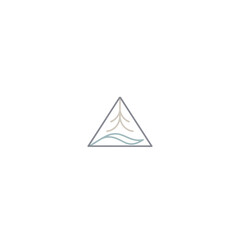 Fototapeta premium Minimalist Geometric Triangle with Nature Elements Inside.