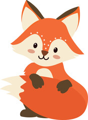 Obraz premium Cute fox cartoon illustration