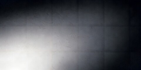 Fototapeta premium Grainy Soft White Gray Spotlight Glow Fade on Dark Grid Background – Ethereal Abstract Minimalist Fog Texture Backdrop