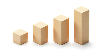 Fototapeta premium Wooden cube wooden block wooden rectangle wooden column wooden toy wooden geometry wooden stack wooden tower wooden cylinder wooden shape