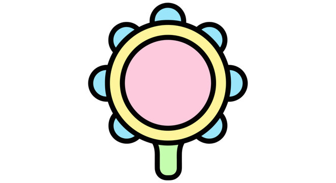 Colorful toy baby rattle pacifier.