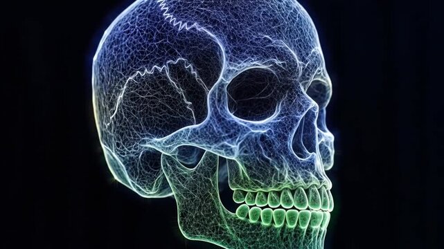 Human Skull X Ray Images Side Views.