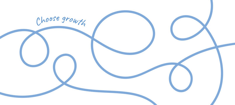 Abstract playful minimalistic background with wavy line. Wallpaper dynamic wavy curves stroke in flat style