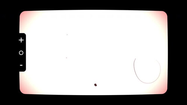 Retro Camera Viewfinder Screen Overlay with Film Grain Scratch Effect