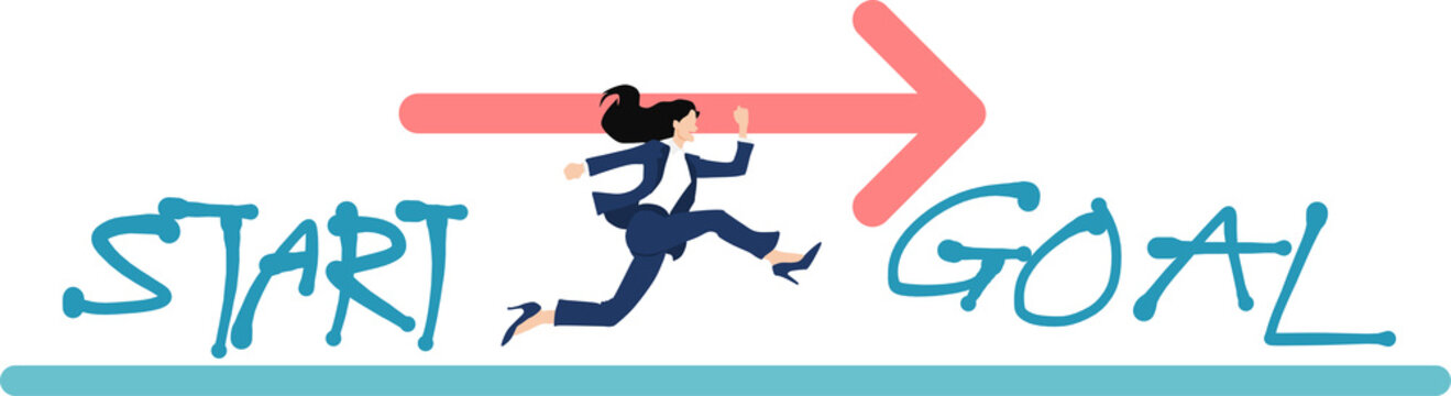 目標達成へのロードマップのイラスト