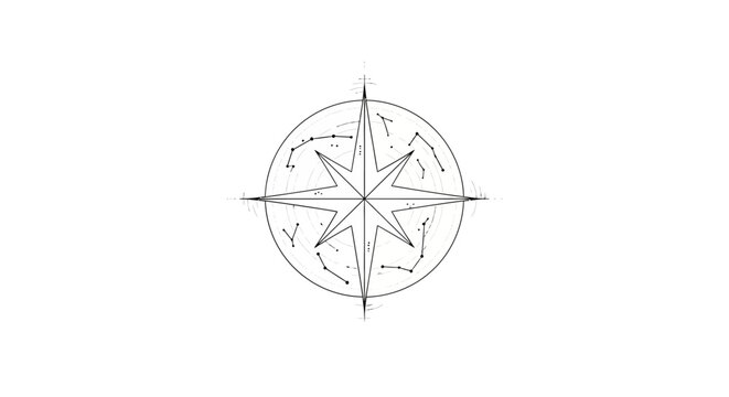 Compass Rose Star Chart