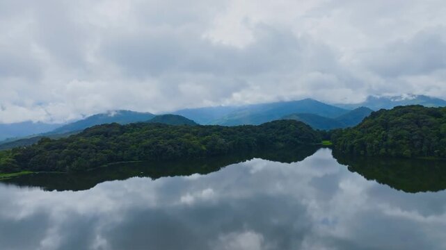 Ximeng Puer Yunnan Mengsuo Longtan Scenic Landscape Beautiful View 4k Aerial